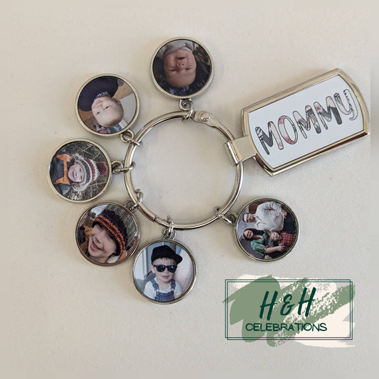 Personalised Photo Charm Keyring