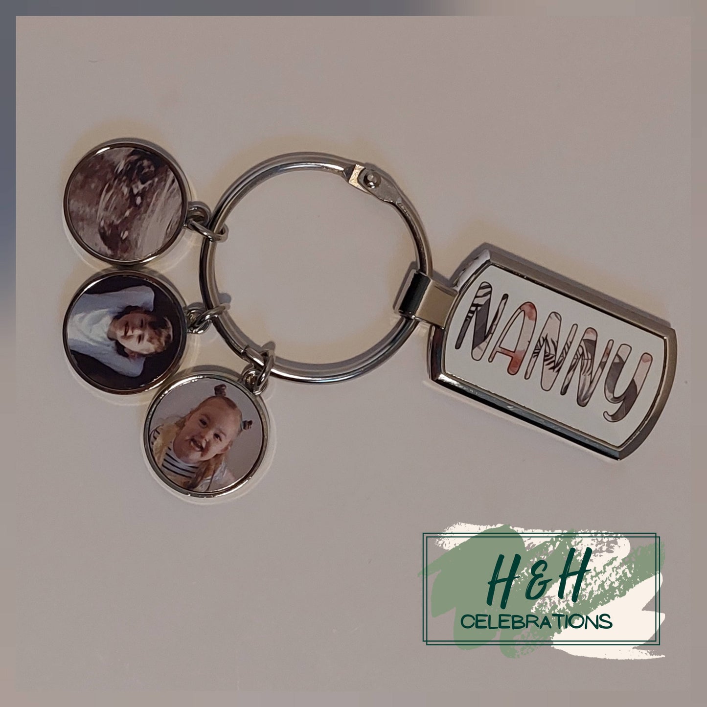 Personalised Photo Charm Keyring