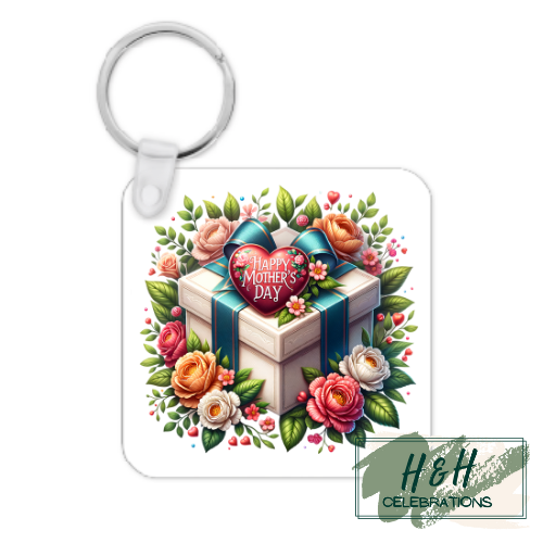 Happy Mother's Day Gift Box MDF Keyring
