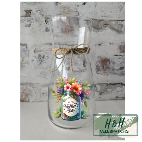 Happy Mother's Day Floral Jar Vase