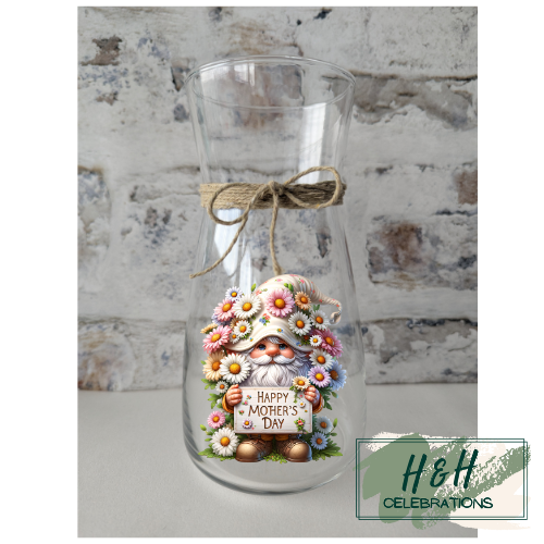 Happy Mother's Day Gnome Vase