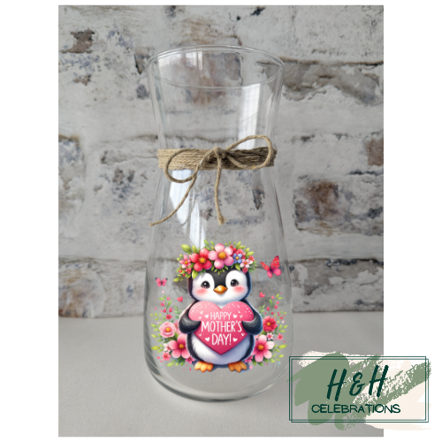 Happy Mother's Day Penguin Vase