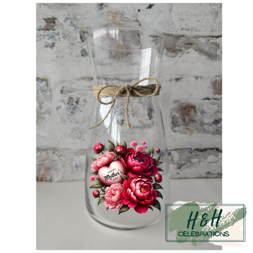 Happy Mother's Day Pink Floral Vase