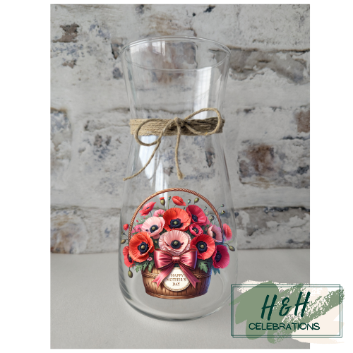 Happy Mother's Day Poppy Vase