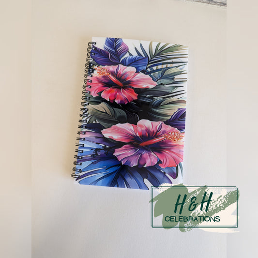 Hibiscus Flowers A5 Lined Notepad
