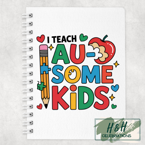 I Teach Au-Some Kids A5 Lined Notepad