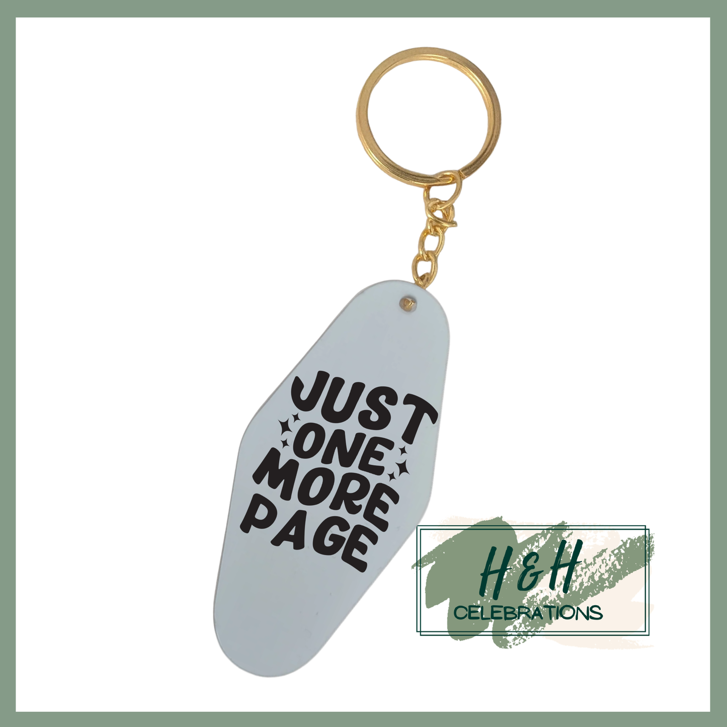 Just One More Page Motel/Hotel Keyring