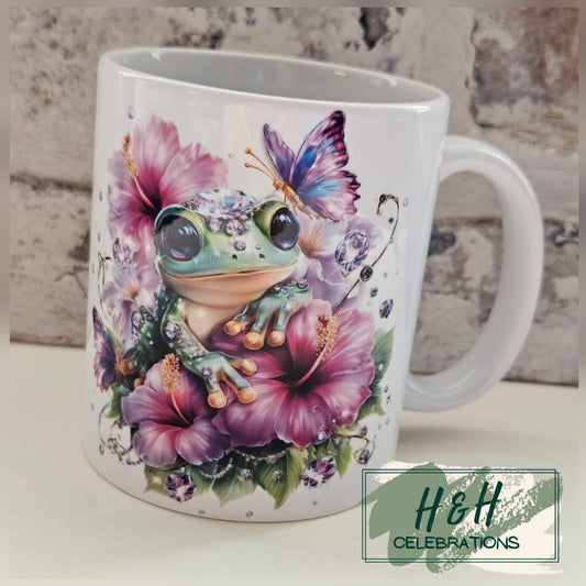 Jewelled Summer Frog Ceramic Mugs