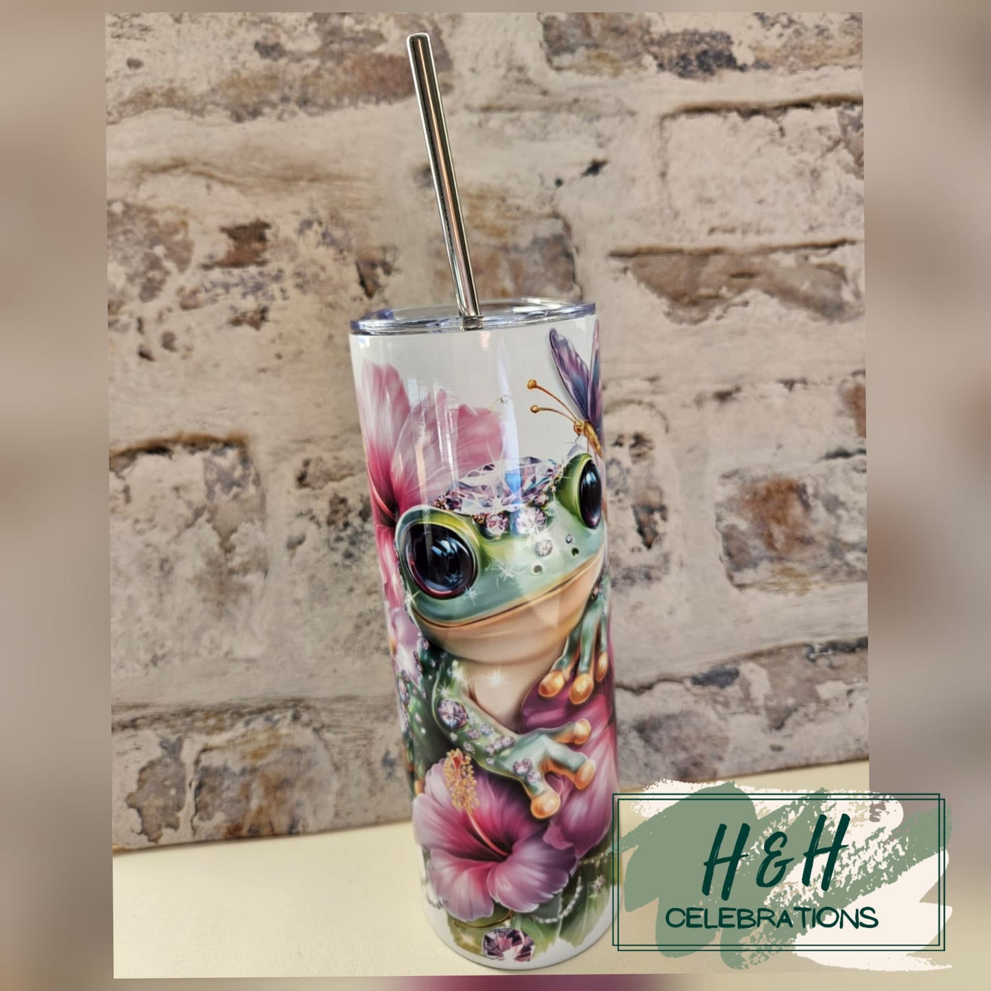 Jewelled Summer Frog 20oz Skinny Tumbler