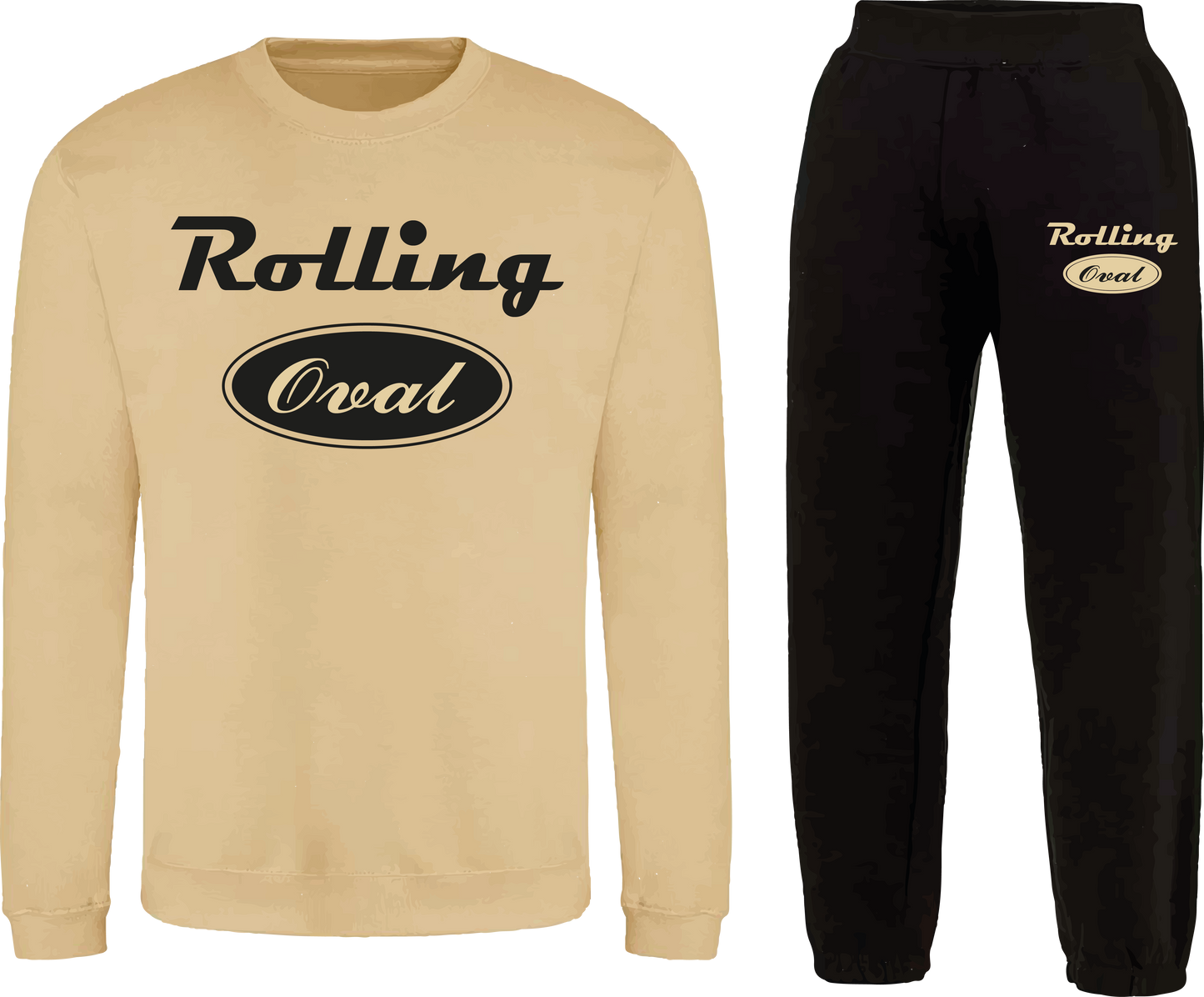 Kids 2 Tone Rolling Oval Sweatshirt & Joggers Tracksuit