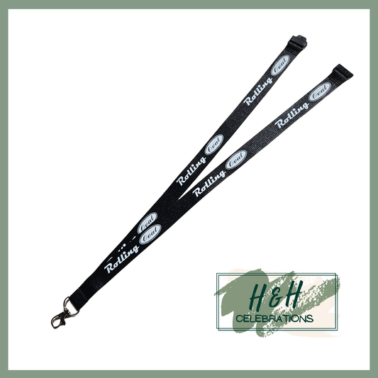 Rolling Oval Lanyard - Black