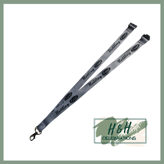 Rolling Oval Lanyard - Grey