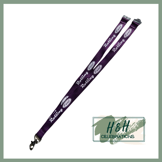 Rolling Oval Lanyard - Purple