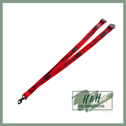 Rolling Oval Lanyard - Red