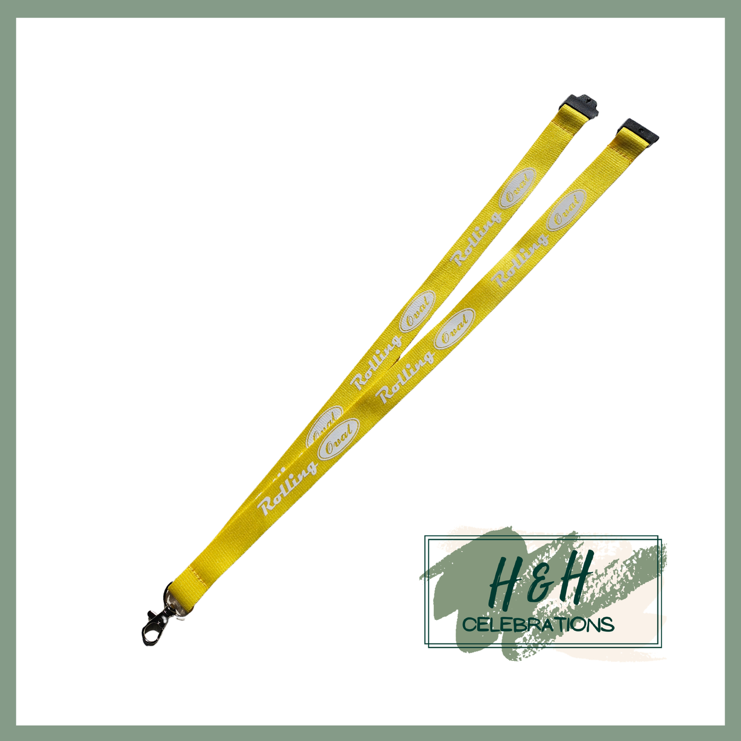 Rolling Oval Lanyard - Yellow