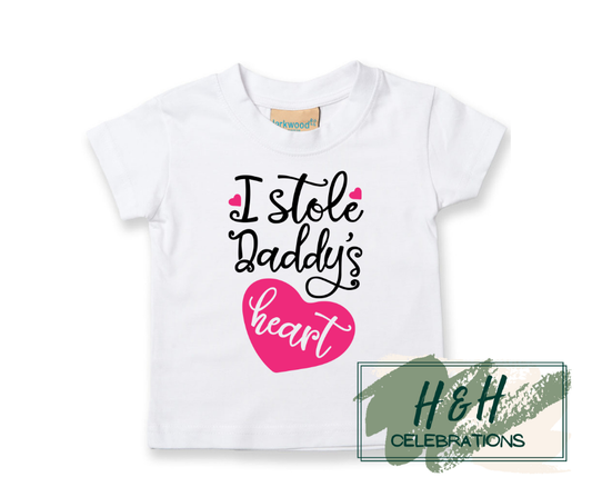 I Stole Daddy's Heart Short Sleeve T-Shirt