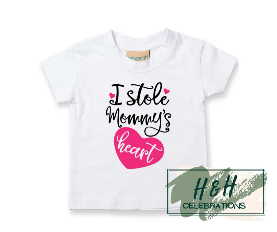 I Stole Mommy's Heart Short Sleeve T-Shirt