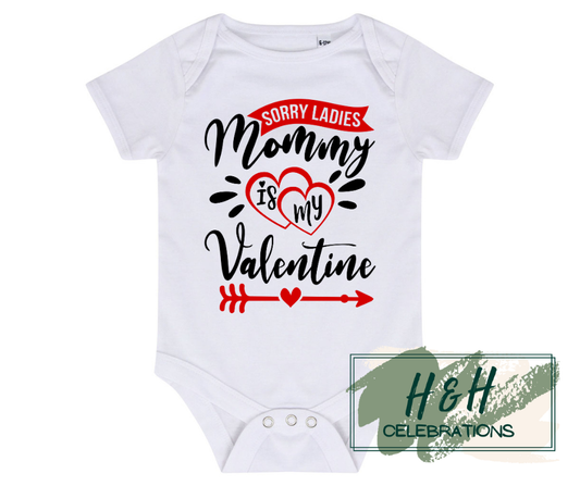 Sorry Ladies Mommy Is My Valentine Short Sleeve Vest - Baby