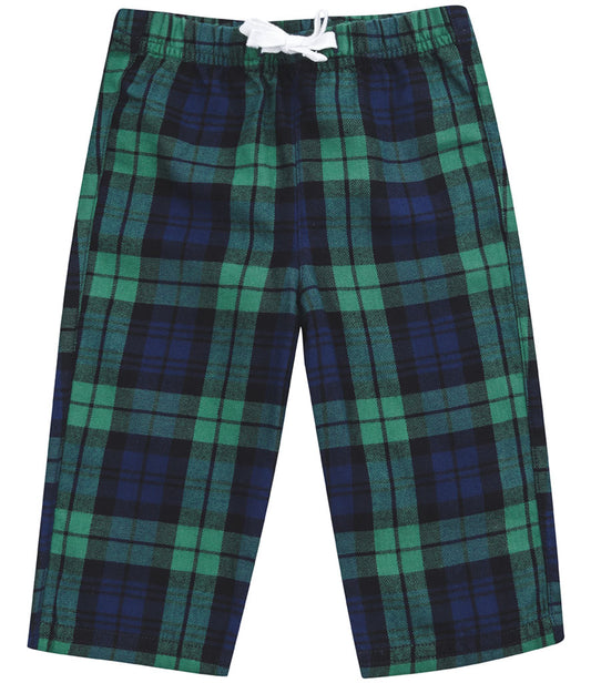 Tartan Christmas Lounge Pants Navy And Green - Infants