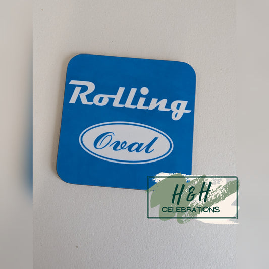 Rolling Oval Mdf Coaster