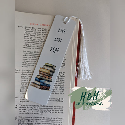 Live Love Read Bookmark