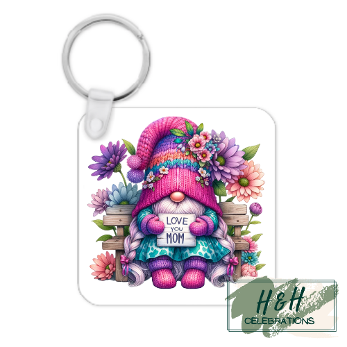 Love You Mom Gonk MDF Keyring