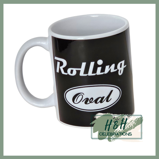 Rolling Oval Ceramic Mug - Black