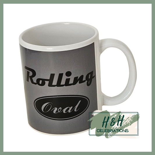 Rolling Oval Ceramic Mug - Grey