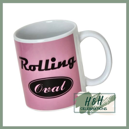 Rolling Oval Ceramic Mug - Pale Pink