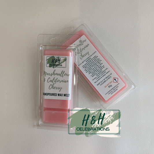 Marshmallow & Californian Cherry Wax Melt Snap Bar