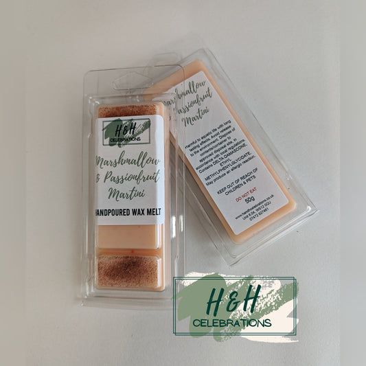 Marshmallow & Passionfruit Martini Wax Melt Snap Bar