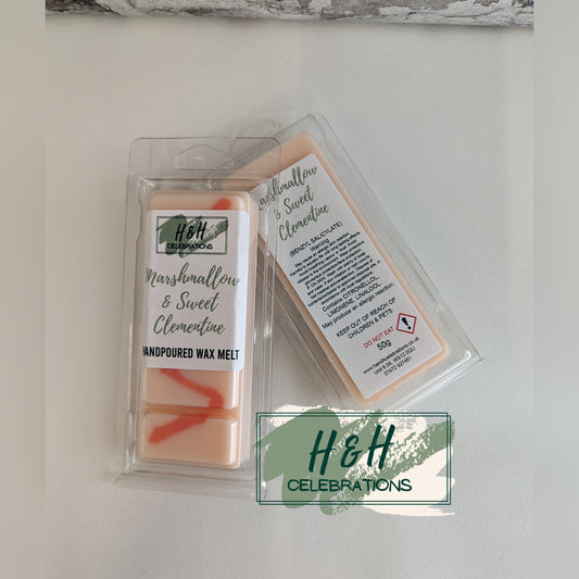 Marshmallow & Sweet Clementine Wax Melt Snap Bar