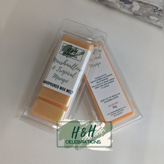 Marshmallow & Tropical Mango Wax Melt Snap Bar