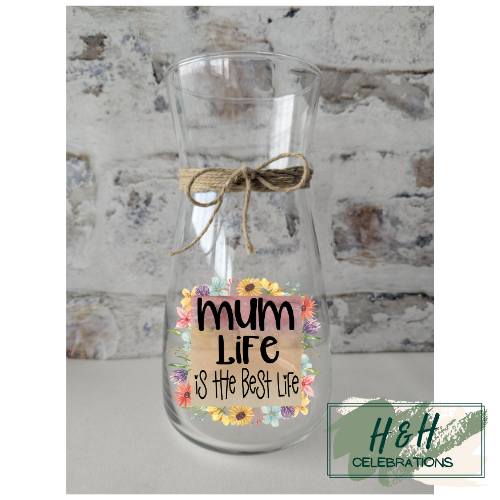 The Best Life Glass Vase