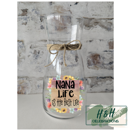 The Best Life Glass Vase