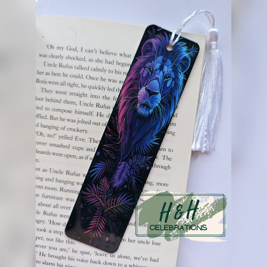 Neon Lion Bookmark