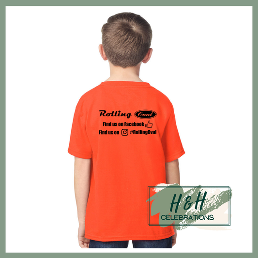 Rolling Oval T-Shirt For Kids - Orange