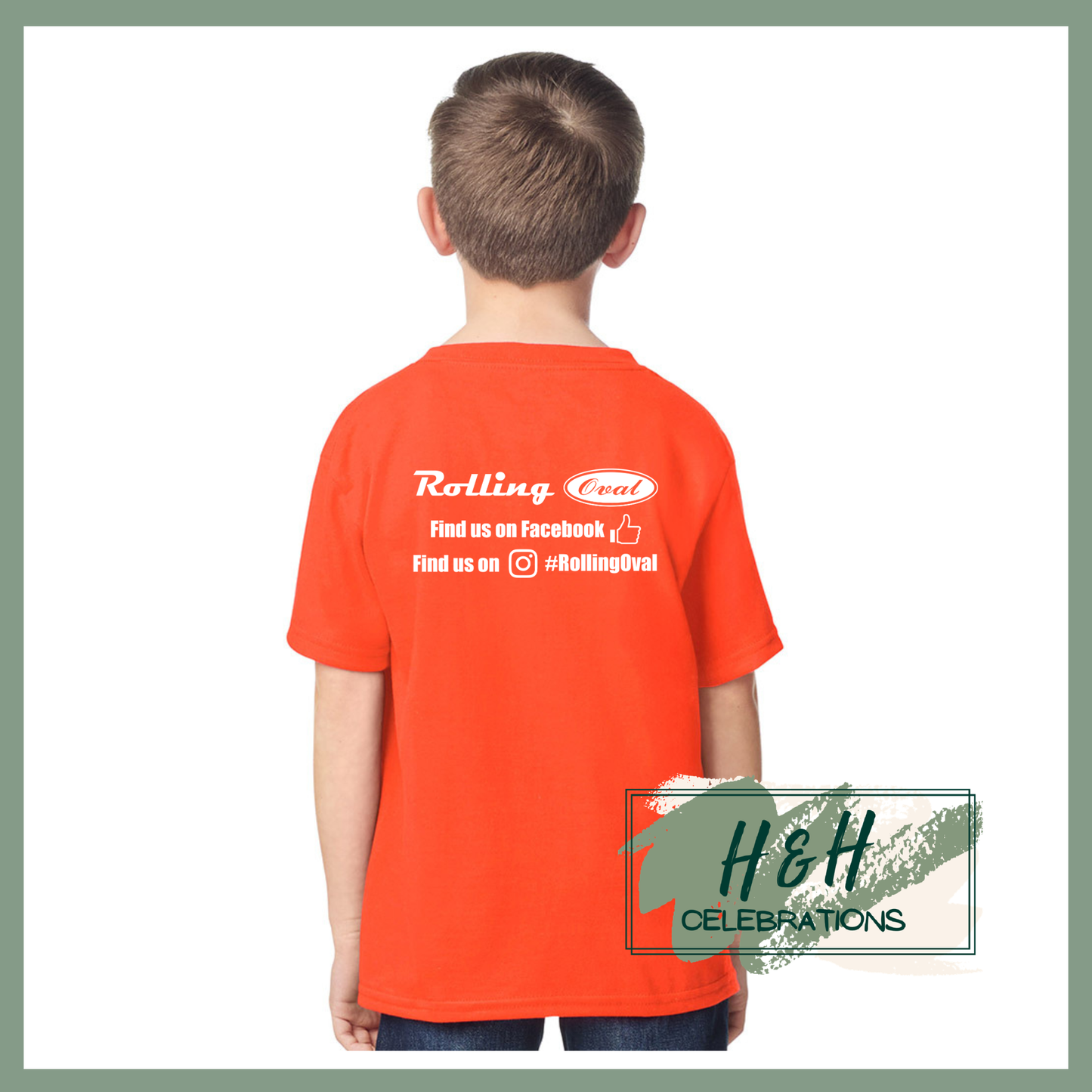 Rolling Oval T-Shirt For Kids - Orange