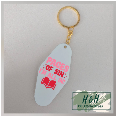 Pages Of Sin I'm All In! Motel/Hotel Keyring