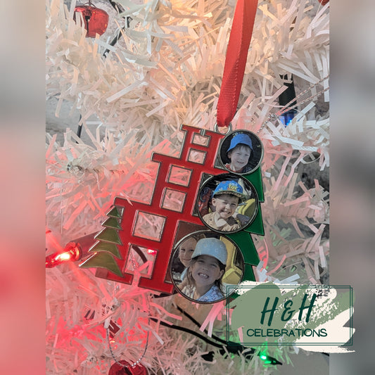 Personalised Ho Ho Ho Christmas Tree Decoration