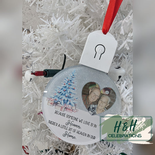 Personalised Light Up Memorial Bauble Christmas Tree Decoration