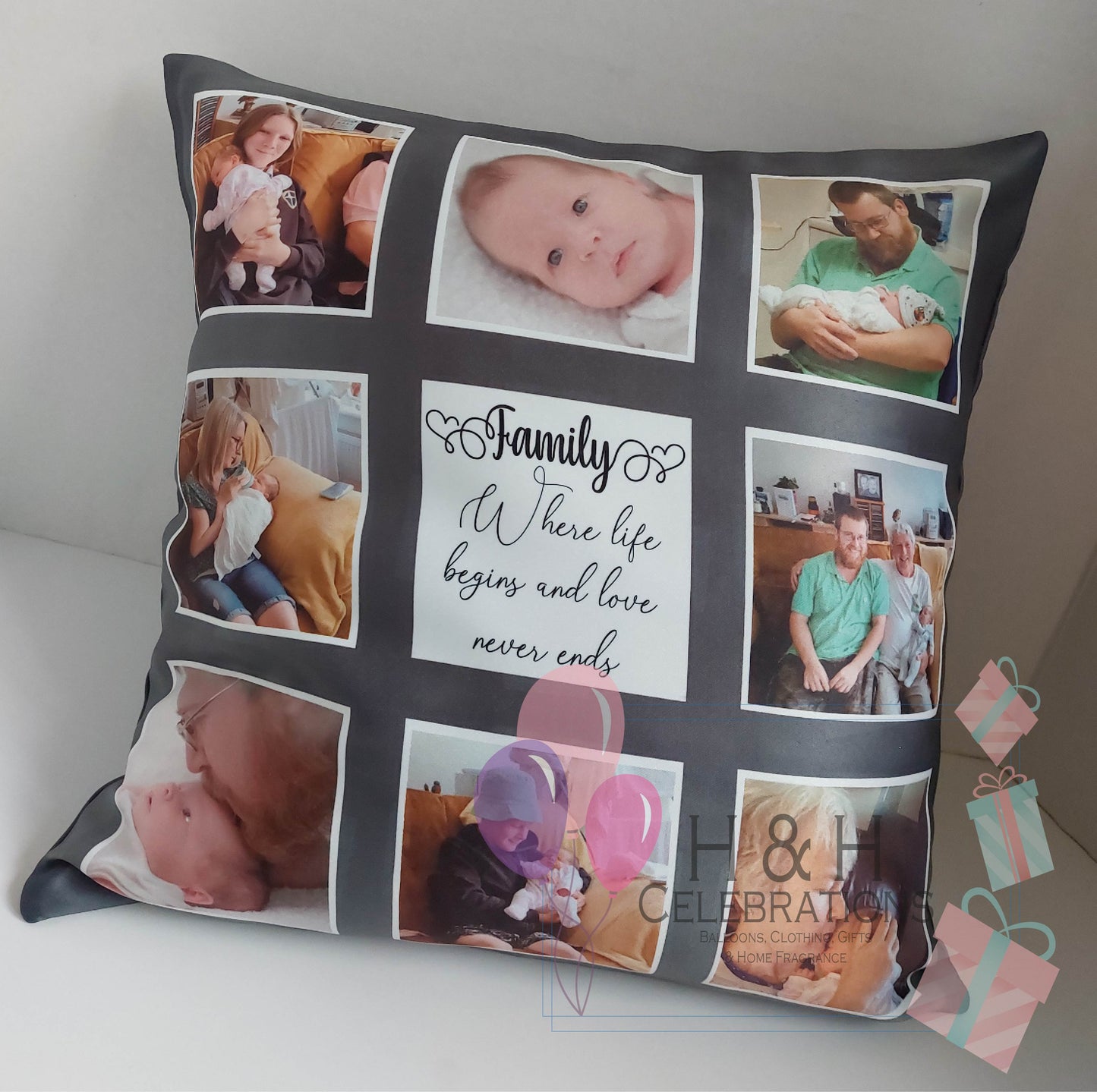 Personalised Photo Panel Keepsake Cushion
