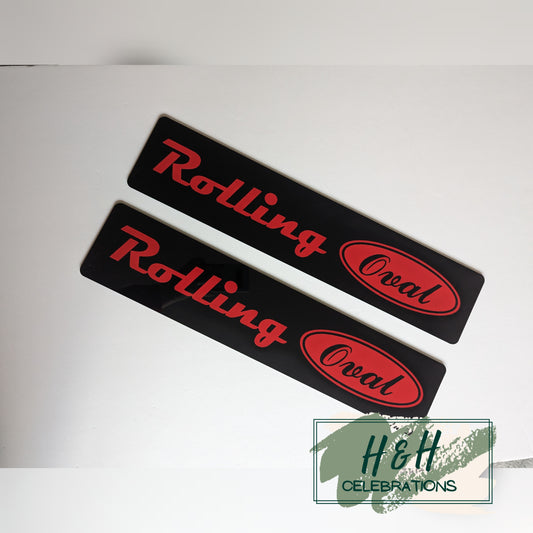 Rolling Oval Gloss Acrylic Show Plates