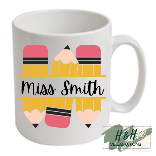 Personalised Pencils Ceramic Mug