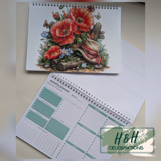 Poppy Garden Notebook Planner