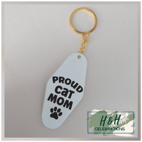 Proud Cat Mom Motel/Hotel Keyring