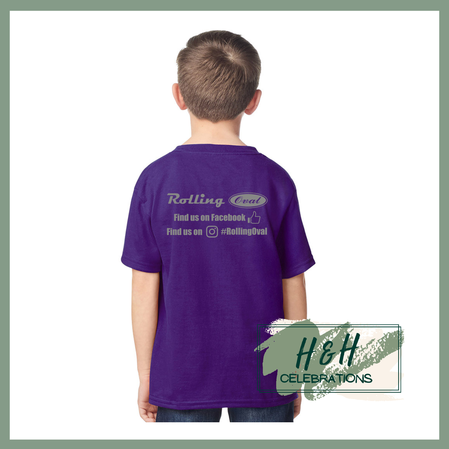 Rolling Oval T-Shirt For Kids - Purple