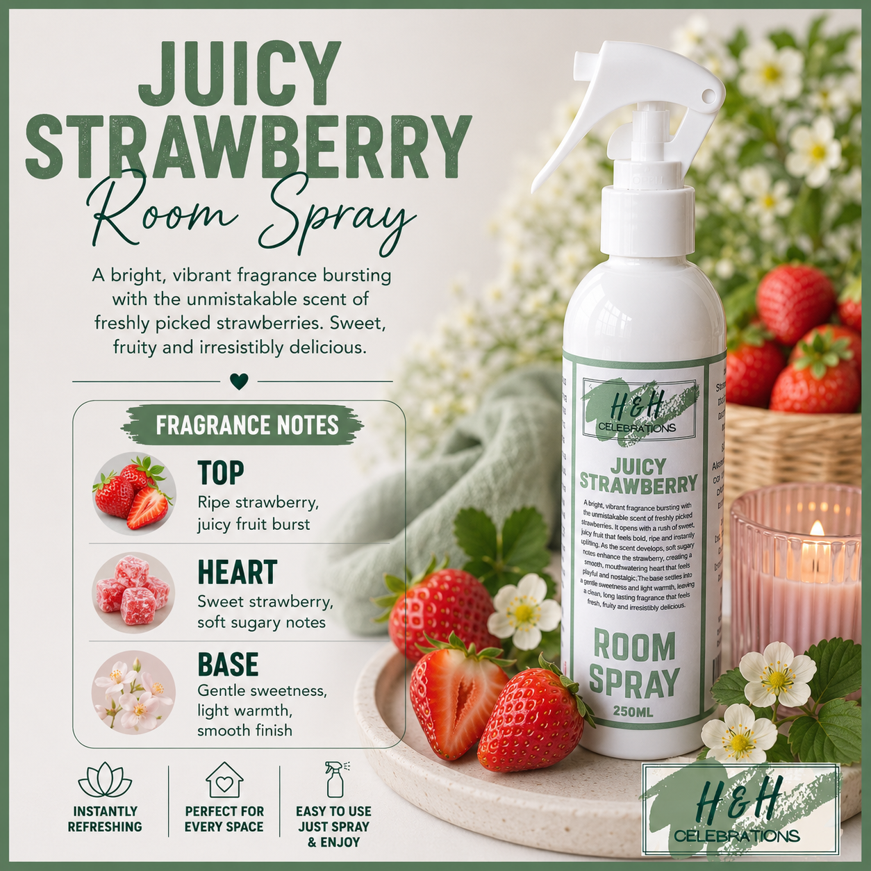 Juicy Strawberry Room Spray 250ml
