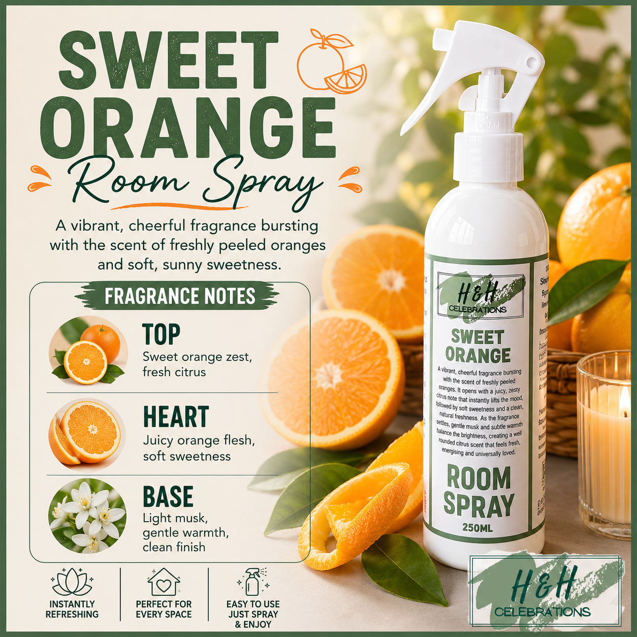 Sweet Orange Room Spray 250ml