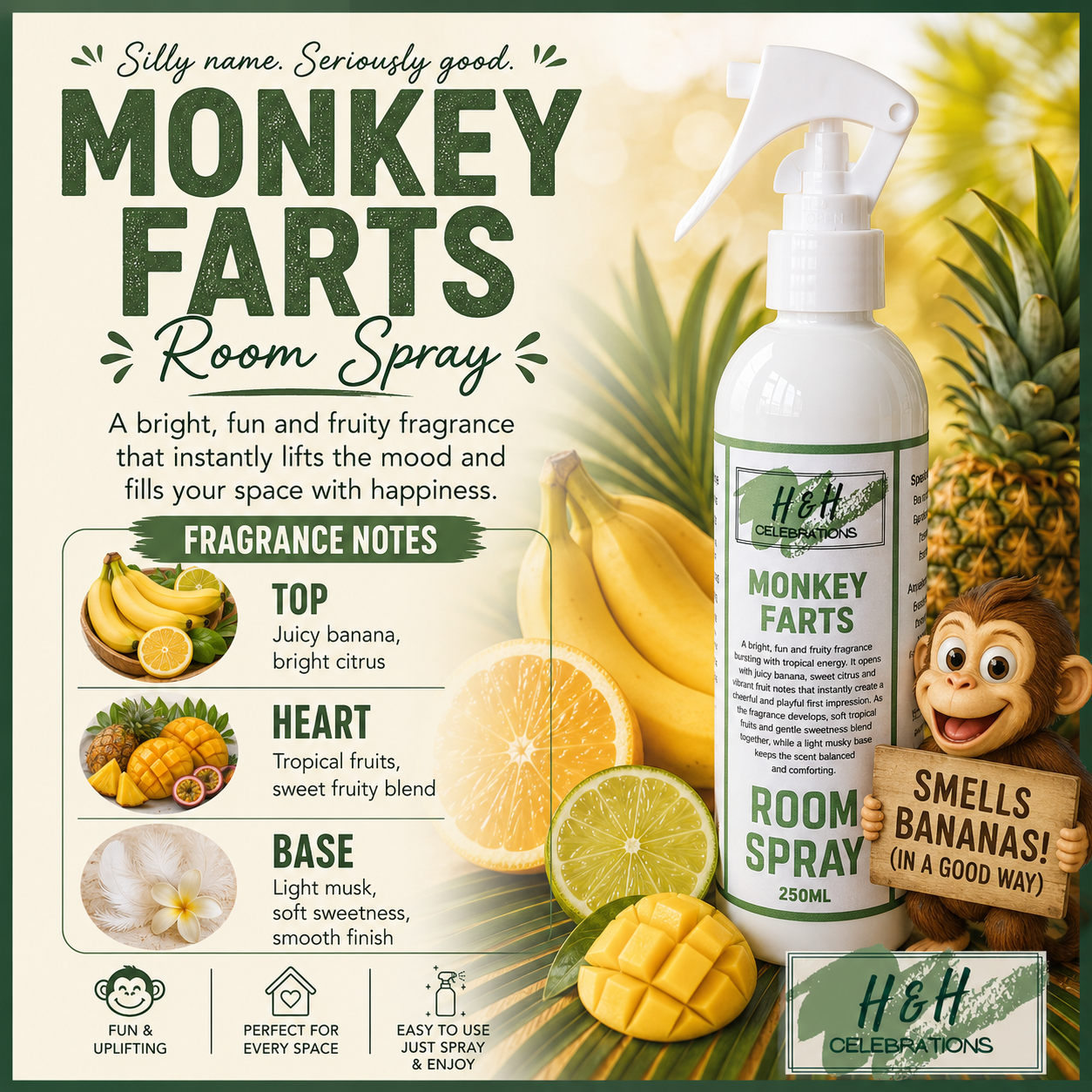 Monkey Farts Room Spray 250ml